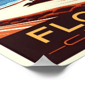 Cacao Beach City Florida kustlijn geschenken Poster (Hoek)