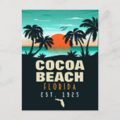 Cacao Beach Florida Retro Sunset Souvenirs 60s Briefkaart (Voorkant)