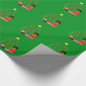 Cacao Caca Cuties Green kerstinpakken papier (Hoek)