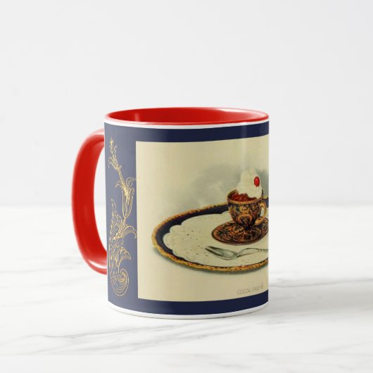  cacao chintz bekersaus elegante warme chocola mok (Voorkant links)