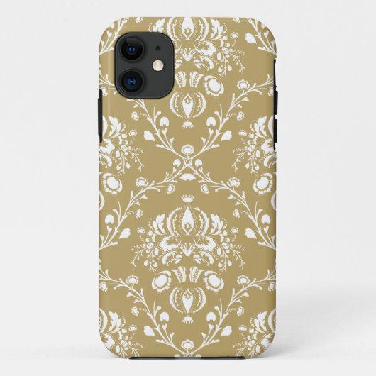 Cacao en Cream Damask Case-Mate iPhone Case (Achterkant)
