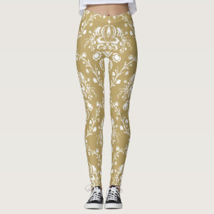Cacao en Cream Damask Leggings