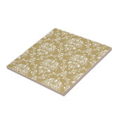 Cacao en Cream Damask Tegeltje (Zijkant)