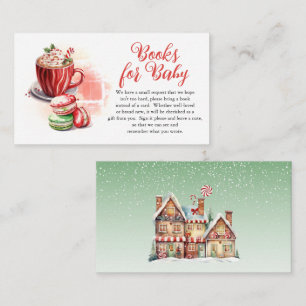 Cacao en Macarons Meisje Baby shower Boeken voor B Informatiekaartje