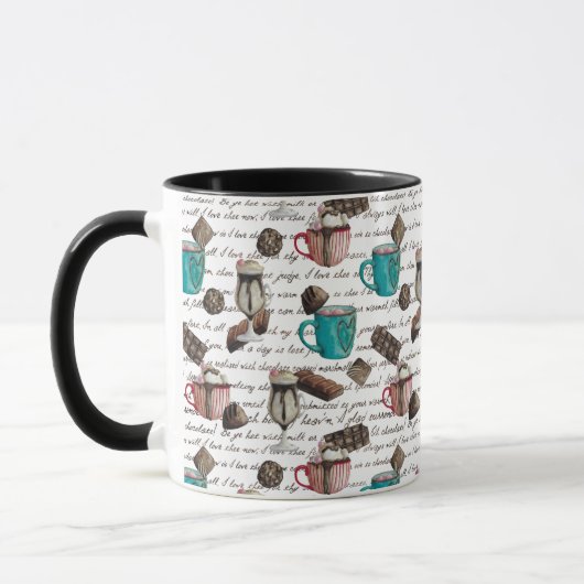 Cacao Marshmallow Hot Chocolate snoep script Mok (Links)