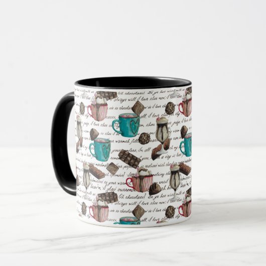 Cacao Marshmallow Hot Chocolate snoep script Mok (Voorkant links)