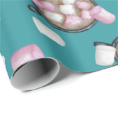 Cacao marshmallow warme chocolademelk mok winter b cadeaupapier (Rol Hoek)