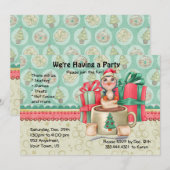 Cacao Penguin Winter Party Kaart (Voorkant / Achterkant)