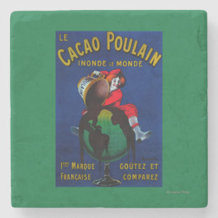 Cacao Poulain posterEuropa Stenen Onderzetter