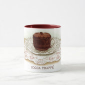 cacao warme chocolademelk elegant bruin wit mok (Midden)