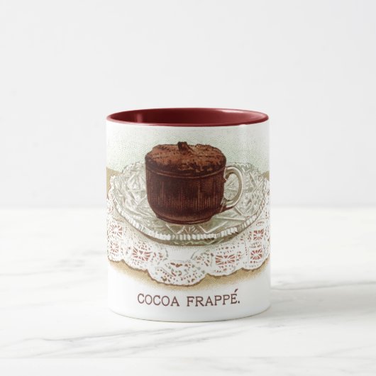 cacao warme chocolademelk elegant bruin wit mok (Midden)