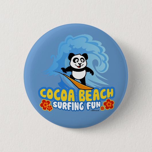Cacaobeach Surfun Ronde Button 5,7 Cm (Voorkant)