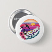 cacaostrand ronde button 5,7 cm (Voorkant /achterkant)