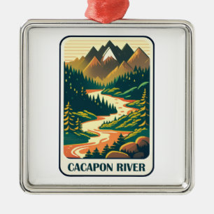 Cacapon River West Virginia kleuren Metalen Ornament