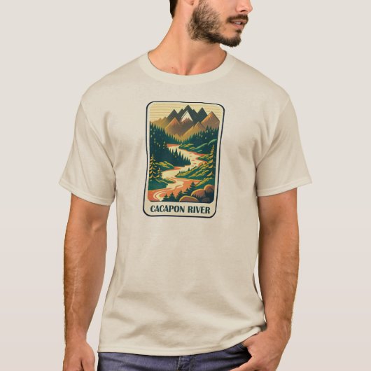 Cacapon River West Virginia kleuren T-shirt (Voorkant)