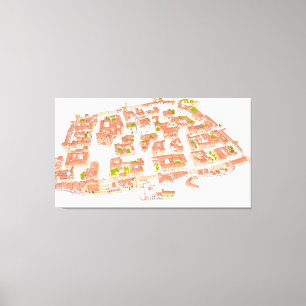 Caceres Spanje. Medieval stad Canvas Afdruk