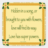 Caché dans un autocollant (Devant)