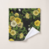 Caché en rose, jaune et vert (Gant de toilette)