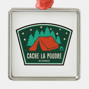 Cache La Poudre Wilderness Colorado Camping Metalen Ornament