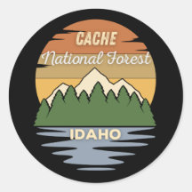 Cache National Forest Idaho Classic Ronde Sticker