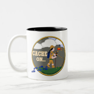 CACHE ON GIRL BLACK GEOCACHING ZAZ TWEEKLEURIGE KOFFIEMOK