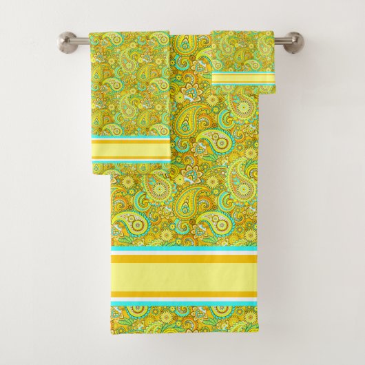 cachemire jaune turquoise (En situation)