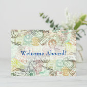 Cachet de passeport Carte d'invitation - Merci (Debout devant)