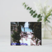 Cachet des Caraïbes, carte postale (Debout devant)