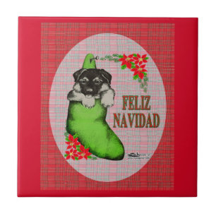 Cachorrito Feliz Navidad Tegeltje