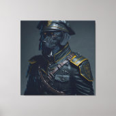 CACHORRO COM UNIFORME MILITAR CANVAS AFDRUK (Voorkant)