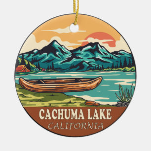 Cachuma Lake California Boating Vist Emblem Keramisch Ornament