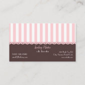 Cacke Decorator PINK BROWN Bakery CUTE Visitekaartje (Achterkant)