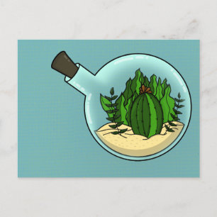 Cact in het glas briefkaart