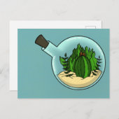 Cact in het glas briefkaart (Voorkant / Achterkant)