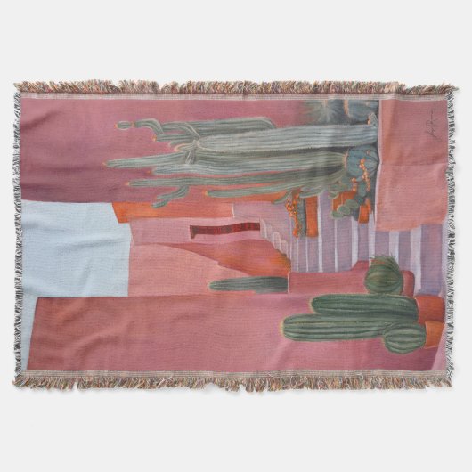 Cacti Ally | Art Throw Blanket | Original Painting Deken (Voorkant)