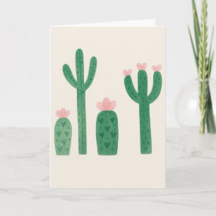 Cacti Blank Groet Kaart