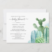 Cacti Botanisch Succulent Couples Baby shower Kaart (Voorkant)