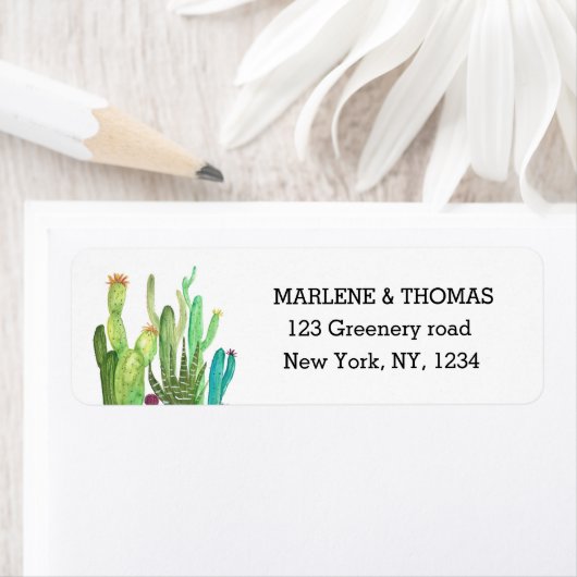 Cacti Cactus Desert Script Modern Succultics Etiket (Insitu)