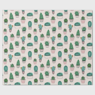Cacti Cactus Succulente Plantenpatroon Cadeaupapier