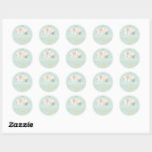 Cacti Cactus Theme Wedding Dank je Ronde Sticker (Vel)