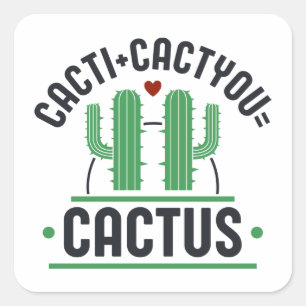 Cacti Cactyou Cactus Vierkante Sticker