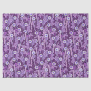 Cacti Camouflage, Floral Pattern, Paars Violet Tissuepapier
