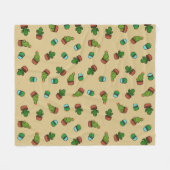 Cacti Cuties Throw Blanket Fleece Deken (Voorkant (Horizontaal))