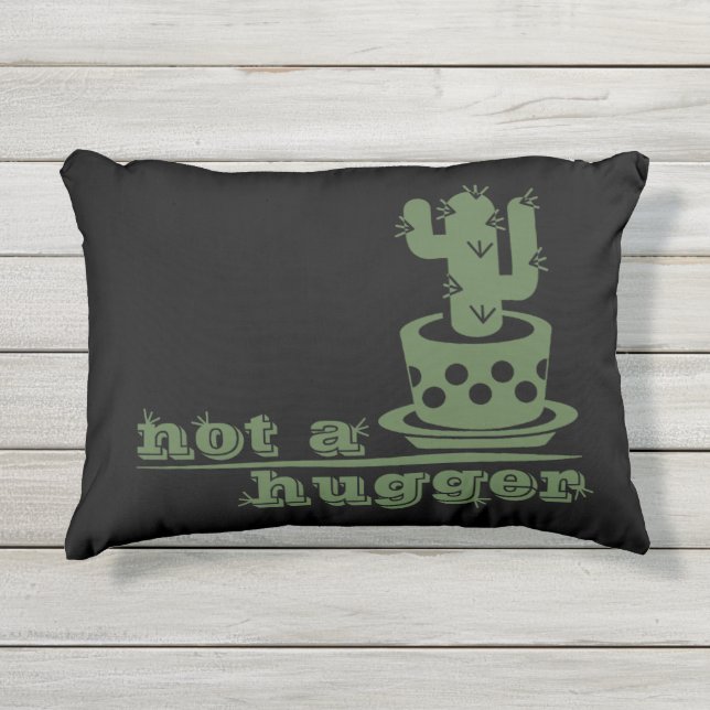 Cacti Geen knuffelcactus grappig gezegde Buitenkussen (Voorkant)