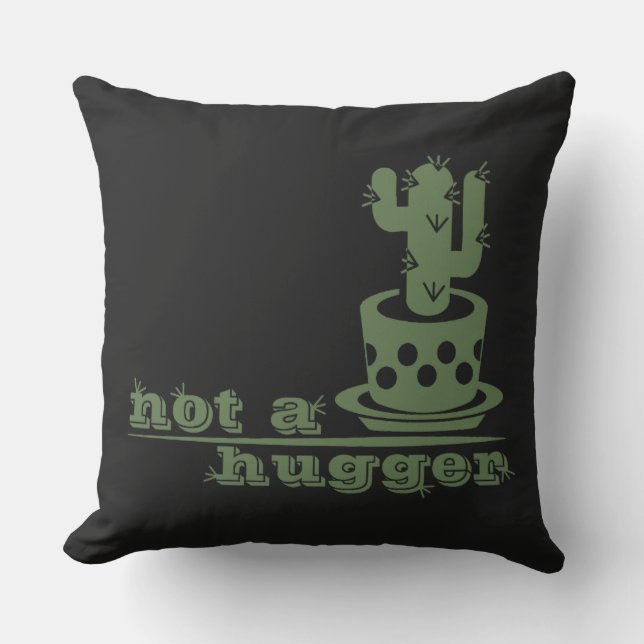 Cacti Geen knuffelcactus grappig gezegde Buitenkussen (Voorkant)