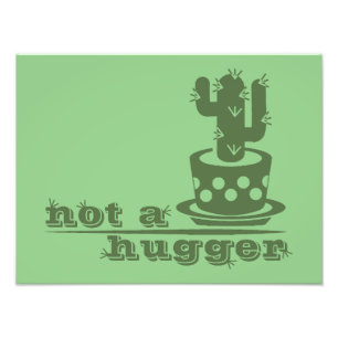 Cacti Geen knuffelcactus grappig gezegde Foto Afdruk