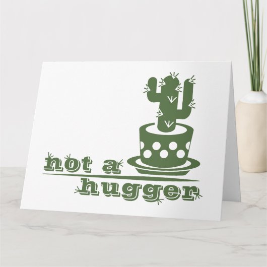 Cacti Geen knuffelcactus grappig gezegde Kaart (Voorkant)