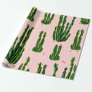 Cacti naadloze waterverf van het patroon. Cactus i Cadeaupapier