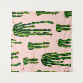 Cacti naadloze waterverf van het patroon. Cactus i Wandkleed (Voorkant (horizontaal))