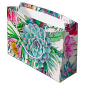 Cacti Pattern Groot Cadeauzakje (Achterkant Gekanteld)